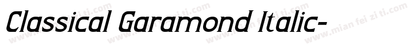 Classical Garamond Italic字体转换